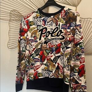 Polo by Ralph Lauren Men's Graphic Crewneck Sweater - Red, Blue, Yellow